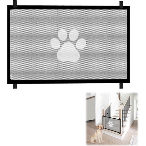 (110 X 72 Cm, Schwarz) Treppenschutzgitter Für Hunde, Tragbares Sicherheitsgitter Für Kinder Und Haustiere, Bohrfreies Hundeschutzgitter Für Treppen, Flure Und Türen