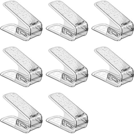 8-teiliges Platzsparendes Schuhregal, Verstellbarer Schuhhalter, Schuhstapelregal, Schuhorganizer, Rutschfestes Schuhregal Für Schuhschrank