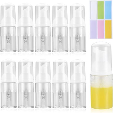 Set Mit 11 Mini-schaumflaschen (30 Ml), Leere, Nachfüllbare Schaumspender Mit Schaumpumpe Für Seife, Shampoo Und Kosmetik, Ideal Für Unterwegs