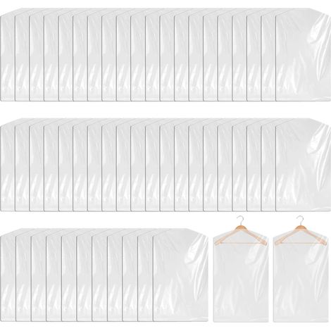 (60x90cm) 8er-packung Mit 60 Transparenten Kleidersäcken: Staubdichte Kleidersäcke, Anzugsäcke, Hängekleidersäcke, Staubschutz Für Kleidung, Reinigungssäcke Für Anzüge