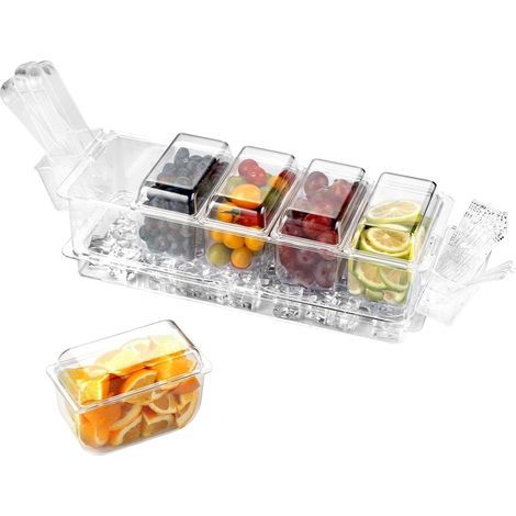 Universelle, Sichere Gefrierbehälter, 5 Herausnehmbare Fächer Mit Deckeln, Gefrierbehälter-set Für Zuhause, Kühlschrank, Camping, Picknick, Essenszubereitung, Obst