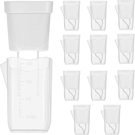 Generische Abs-selbstbewässerungstöpfe, 12-teiliges Selbstbewässerungstopf-set, Halbtransparentes Kleines Anzucht-set Für Stecklinge, Topf