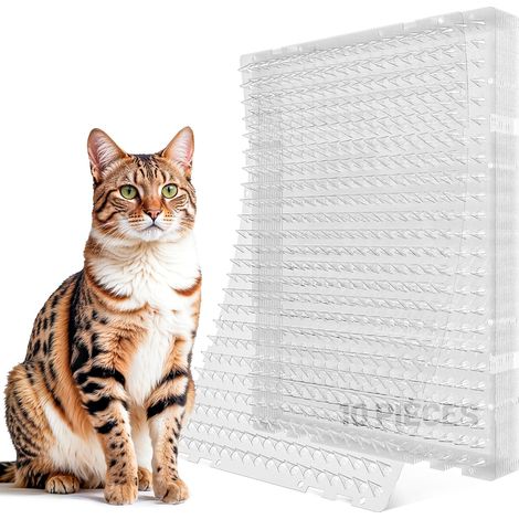 Packung Mit 10 Anti-katzen-matten 42 Cm × 32 Cm, Stachelmatten Zur Abwehr Von Katzen Im Außenbereich