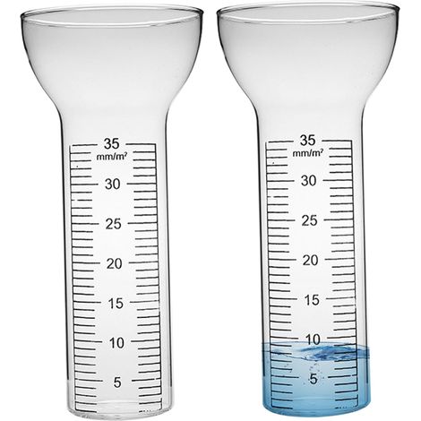 Frostbeständiges Ersatz-regenmesserrohr Aus Glas, 2 Stück, 35 Mm Trichterförmiger Offener Regenmesser Mit Gut Lesbaren Markierungen Für Garten Oder Hof