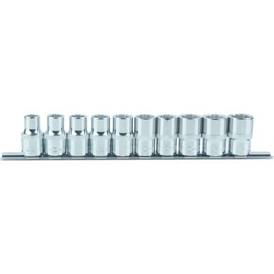 1/2" CHROMEplus 12kant-Stecknuss-Satz, 10-tlg 10-19mm