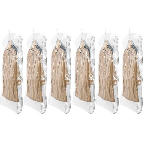 Extra Große (70 X 145 Cm) Vakuum-aufbewahrungsbeutel Zum Aufhängen Für Kleidung, Anzüge, Mäntel Und Jacken – Sparen Sie Bis Zu 80 % Platz Im Kleiderschrank.