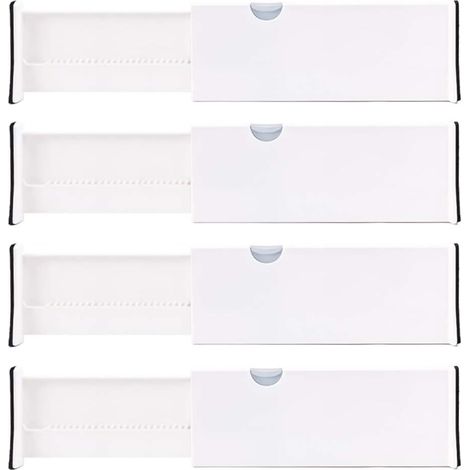 Set Mit 4 Verstellbaren Schubladeneinsätzen, Schubladenorganizer Für Küchenschubladen, Zur Aufbewahrung Von Unterwäsche, Socken Und Geschirr