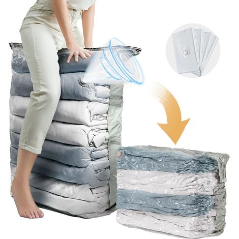 Würfelförmige Vakuum-aufbewahrungsbeutel Für Kleidung (80×100×38 Cm) – Platzsparende Vakuum-aufbewahrungsbeutel Für Kleidung, Bettdecken Und Kissen