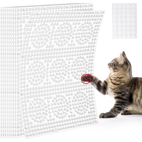 Katzenschutzmatten-set, Katzenbarriere-set (10-teilig), 41 X 33 Cm Quadratische Kotmatte Mit 2,5 Cm Langen Kunststoffspitzen, Abschreckende Schutzmatte Für Katzen Und Hunde