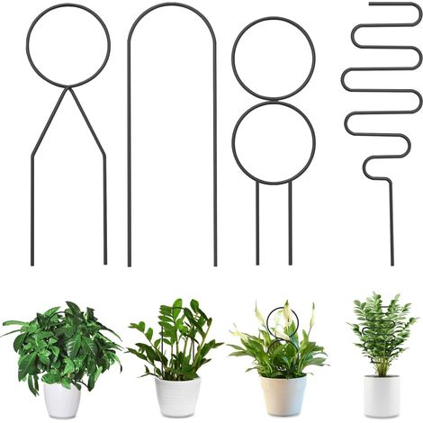 4-teiliges Rankgitter-set Für Zimmerpflanzen, Metallgitter Für Kletterpflanzen, Pflanzenstütze Für Topfpflanzen, Eine Gute Wahl Und Ein Tolles Geschenk Für Gartenliebhaber