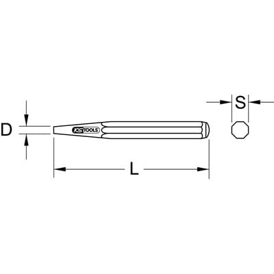 Durchtreiber mit hohler Spitze, ø 6mm