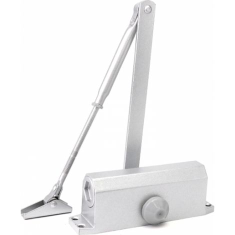 Automatischer, Federbelasteter Türschließer Mit Verriegelungsfunktion, Für Innen- Und Außentüren, 4060 Kg, Silber