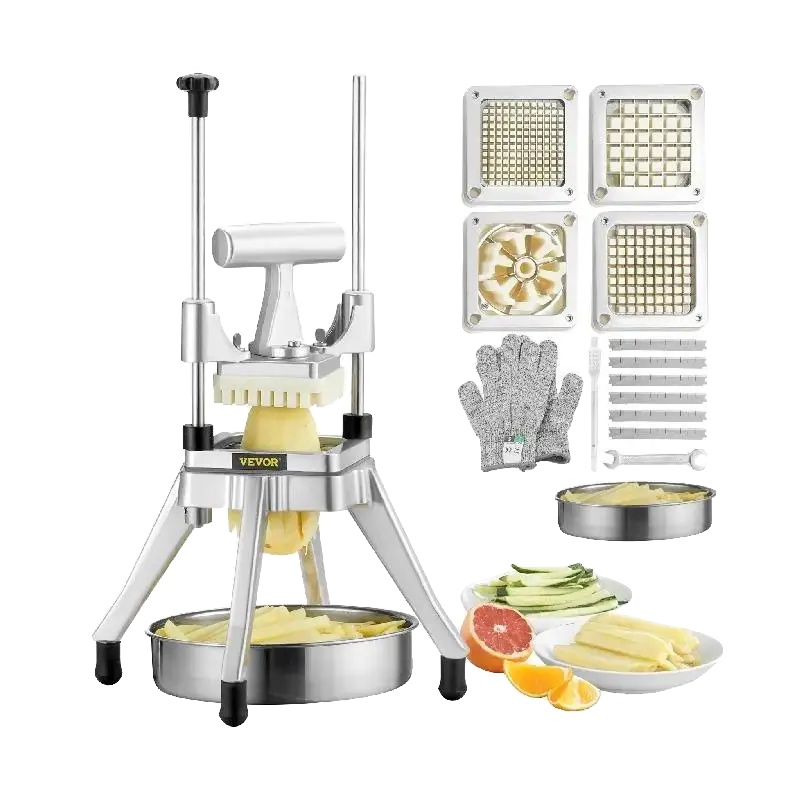 Gewerblicher Gemüse- Und Obstschneider, Aus Robustem Edelstahl, Ergonomischer Griff, Leicht Zu Reinigen