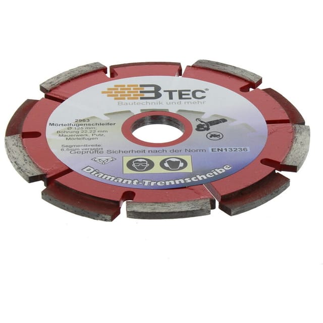 Btec - Diamant-Räumscheibe, Fugenscheibe 125 mm x 6,5