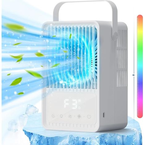 4-in-1 Tragbarer Luftkühler, Mini-luftkühler Mit Timer, Ventilator, Leiser Verdunstungskühler Für Schlafzimmer Und Homeoffice