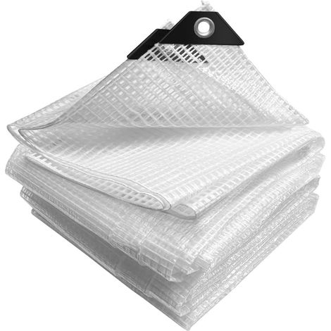 X 3 M Weiße Schutzplane Aus 180 G/m² Polyethylen, Extrem Strapazierfähig Und Wasserdicht Mit Aluminiumösen, Wasserdichte Abdeckung Für Garten Und Pool