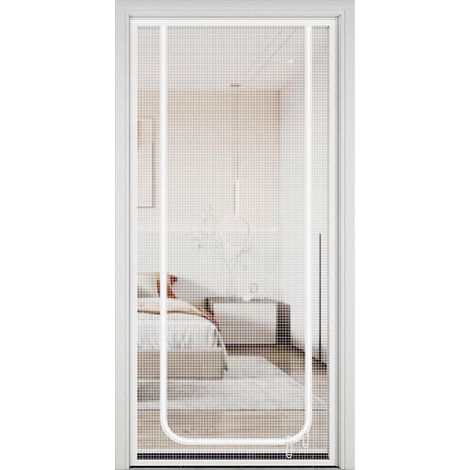 Weißes Katzen-moskitonetz Für Türen, 80 X 200 Cm, Wasserdichtes Netzgewebe Mit Reißverschluss, Atmungsaktive Belüftung. Geeignet Für Schlafzimmer, Küche, Terrasse, Tür Und Balkon.