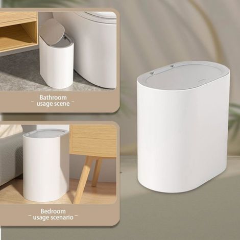 Automatischer Badezimmer-mülleimer – 1 Stück, Schmaler Sensor Mit Geruchsdichtem Deckel (cuneary)
