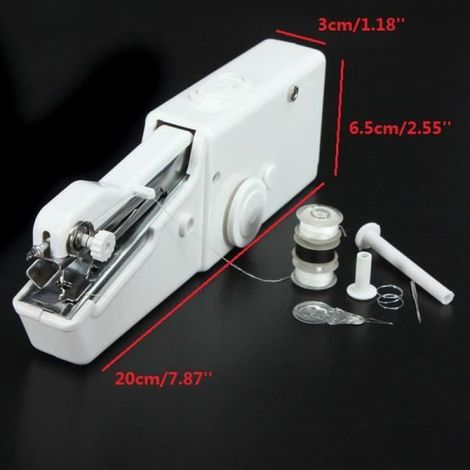 Mini-nähmaschine Für Unterwegs – Abmessungen 16 X 23 X 6 Cm – Weiß
