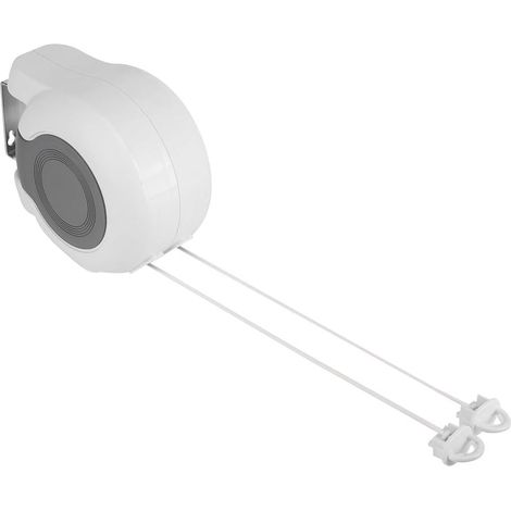 Einziehbare Wäscheleine, Wandwäscheleine Mit 2 Seilen, Einfache Installation, Für Den Innen- Und Außenbereich, Garten, Terrasse, Waschküche