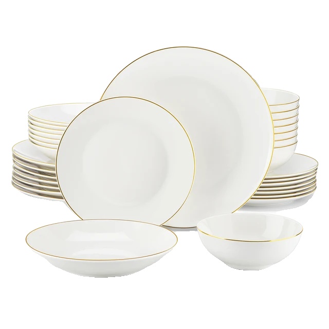 32-teiliges Geschirrset, Robuste Keramik, 32-teilig