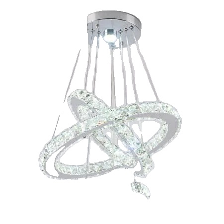 Kronleuchter, Led-beleuchtung, Elegantes Design, 3 Ringe, Ø 40 X 30 X 20 Cm, Kaltweiß
