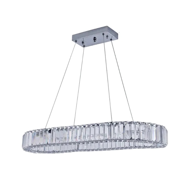 Moderner Kristalllüster, Vielseitige Led-beleuchtung, 70 Cm Lang, Dimmbar Mit Fernbedienung.