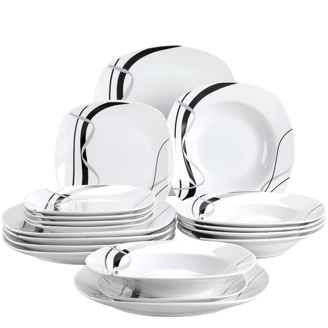 18-teiliges Porzellan-essgeschirr-set, Modernes Design
