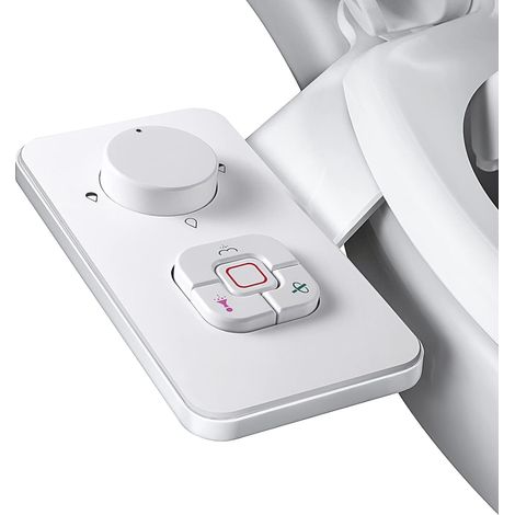 Weißes, Nicht-elektrisches Bidet-sprühgerät Mit Zwei Selbstreinigenden, Einziehbaren Düsen, Vorder- Und Hinterreinigung, Verstellbarer Druckknopf Für Kaltwasser