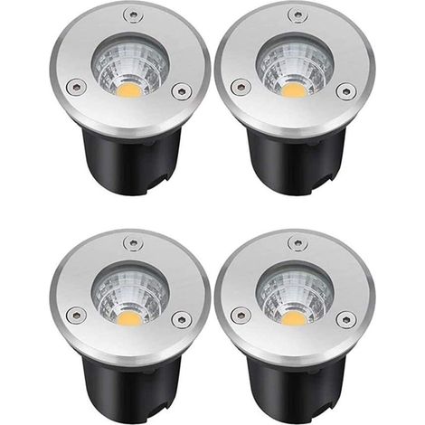 Led-einbaustrahler Für Den Außenbereich, Led-treppenstrahler, 12 V/24 V, Ip67 Wasserdicht, Bodeneinbauleuchten, Gartenstrahler, 4er-pack (farbe: Weißlicht, Größe: 24 V)