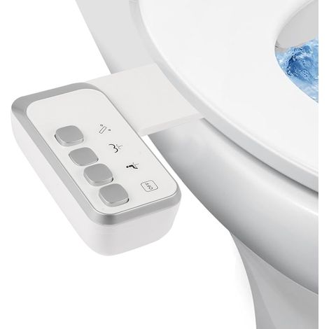 Bidet-aufsatz Für Die Toilette, Hygienisches Doppeldüsen-bidet, Nicht Elektrisch, Selbstreinigend Mit Einstellbarem Wasserdruck Für Die Intimreinigung (vorne Und Hinten).