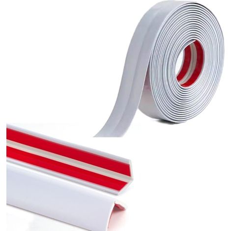 12 M Pvc-eckprofil, 1 X 1 Cm Selbstklebende Eckabdeckungen, Flexible Sockelleiste, Eckenschutz, Wandeckenabschluss, Zierleiste Für Arbeitsplatten