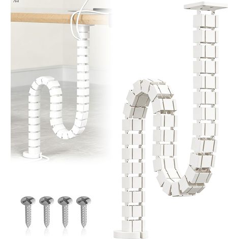 Quadratische Kabelführung Für Höhenverstellbare Und Feste Schreibtische, 125 Mm Schlanke Quadratische Kabelführung Für Höhenverstellbare Schreibtische (weiß)
