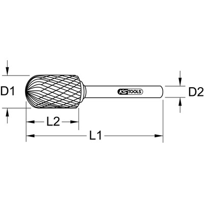 Hm Walzenrund-Frässtift Form c, 3mm