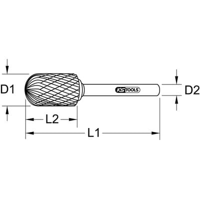 Hm Walzenrund-Frässtift Form c, 3mm