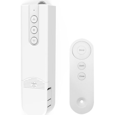 Intelligentes Steuerungssystem Für Rollos, Inklusive Fernbedienung Und Wlan-dongle. Automatisieren Sie Ihre Vorhandenen Rollos. Kompatibel Mit Rollos Bis Zu 120 X 150 Cm. Wiederaufladbarer Akku.