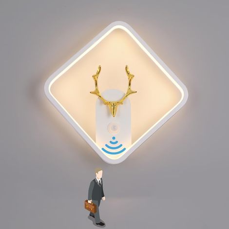 18-w-led-wandleuchte Mit Bewegungsmelder, Moderne Aluminium-wandleuchte Für Den Innenbereich, Warmweißes Licht (3000 K), Dekorative Leuchte Für Flur, Korridor, Balkon, Treppenhaus, Schlafzimmer