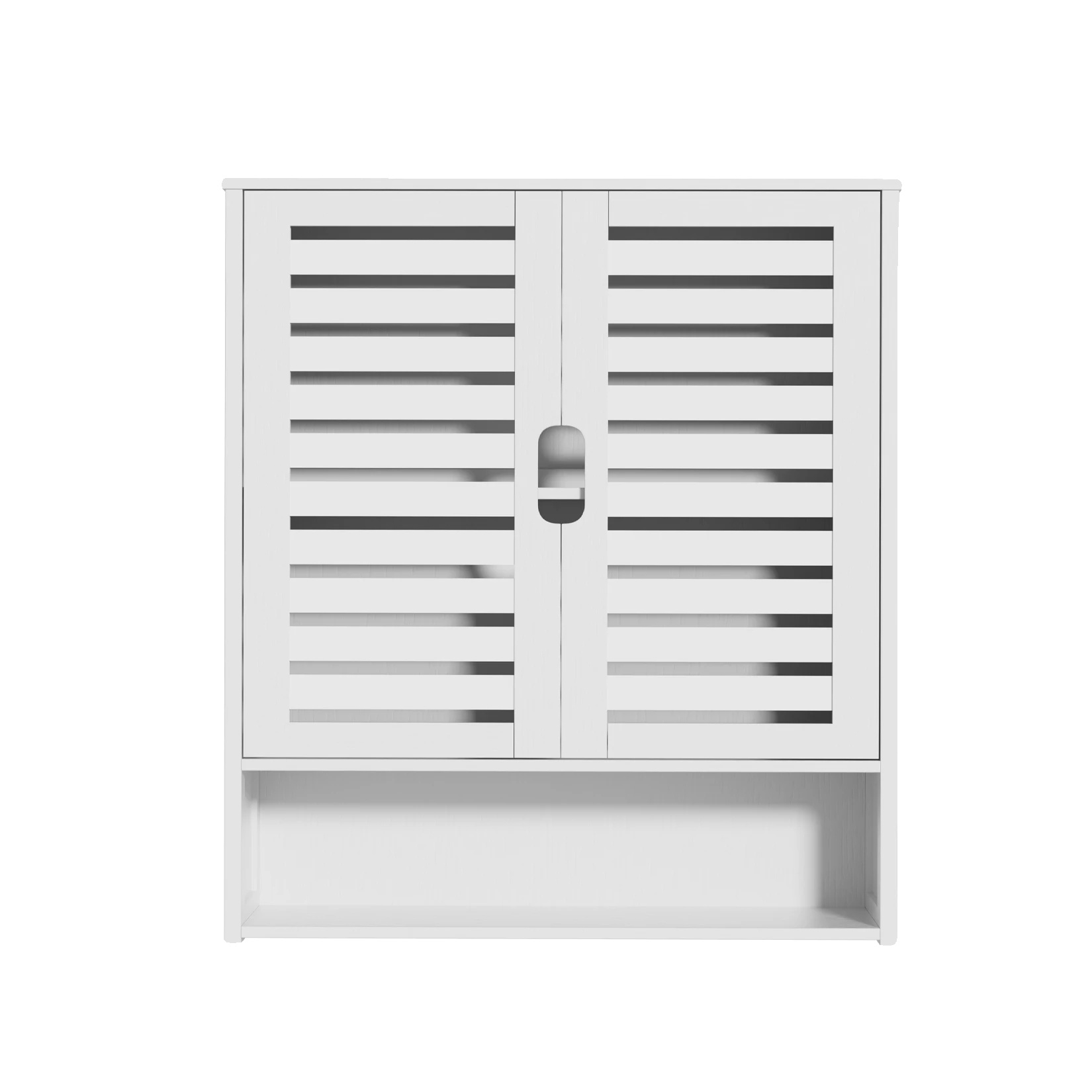 Wandmontierter Badezimmerschrank, Natürlicher Bambus, Multifunktionale Aufbewahrung