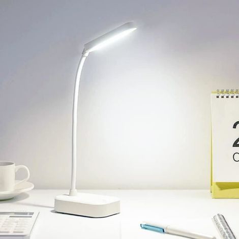Kabellose Schreibtischlampe, Kinderschreibtischlampe, Weiß Mit Usb-netzkabel, 3 Helligkeitsstufen
