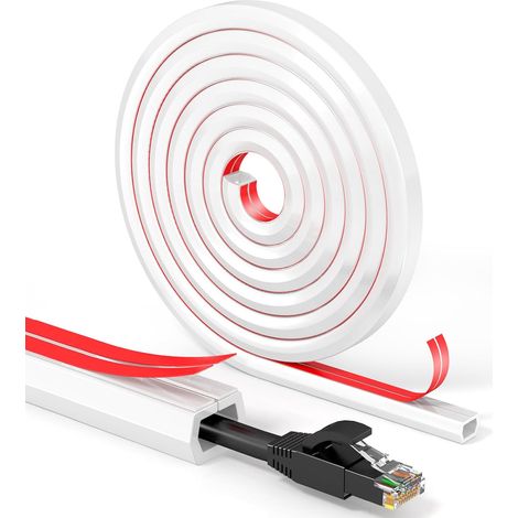 X 14 Mm (b) X 12 Mm (h) X 2 Meter (l), (2 Meter), Weiß, Selbstklebende Kabelabdeckung, Flexible Pvc-kabelabdeckung, Wandkabelabdeckung, Wand-tv-kabelabdeckung Für Bodenkabelmanagementsystem