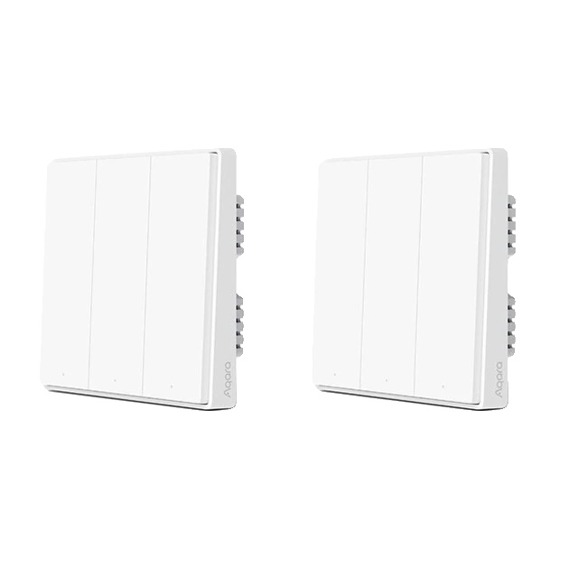 Intelligenter Schalter, Zigbee-kommunikation, Drahtloser Betrieb, D1 Mit Neutralleiter 3 X 2