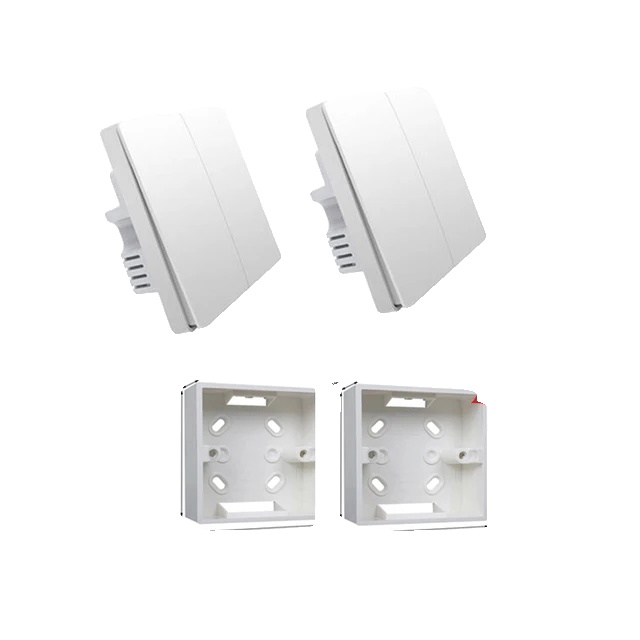 Intelligenter Schalter, Zigbee-kommunikation, Drahtloser Betrieb, Kein Neutralleiter Erforderlich (2x2)