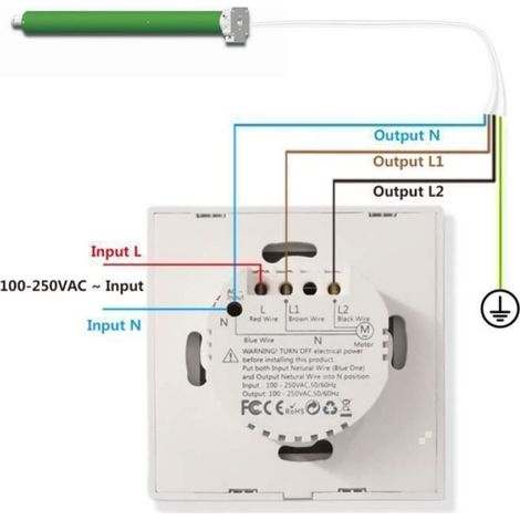 Intelligenter Wlan-schalter Für Rollläden – Kompatibel Mit Alexa Und Google Home – Fernsteuerung Über Smart Life – Wandmontage