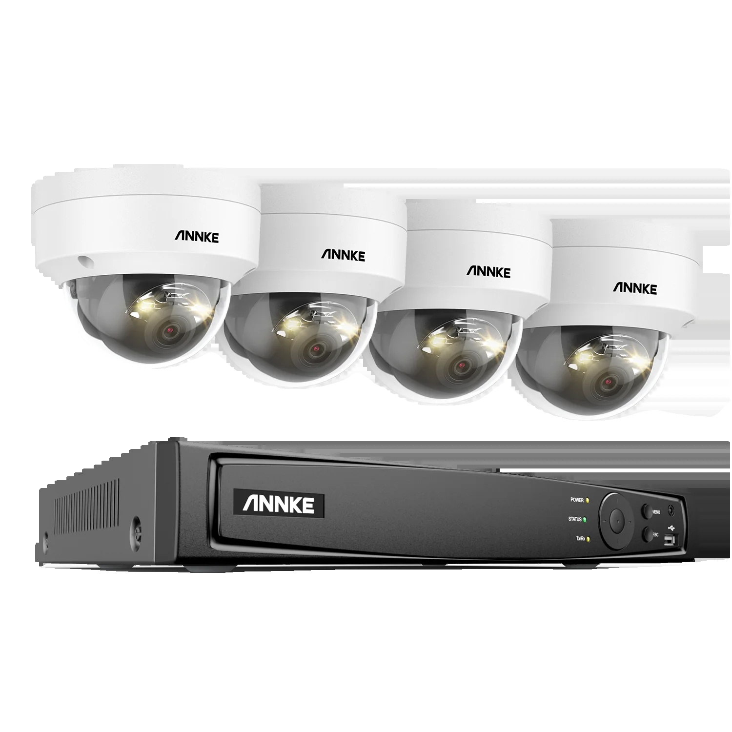 Sicherheitskamerasystem, 8 Kanäle, 4k-auflösung, 8-kanal-4-kamera-set (4t-c)