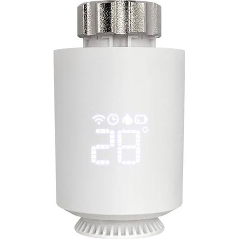 Weißes, Intelligentes Wlan-thermostatventil Für Heizkörper (für Das Vernetzte Heizsystem 00176592, Kompatibel Mit Alexa Und Google Home, Intelligentes Ventil Für Warmwasserheizkörper)