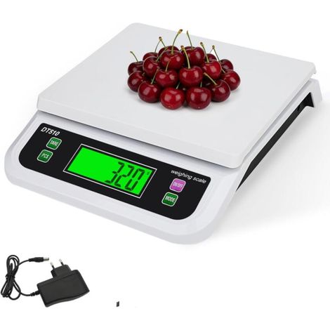 Küchenwaage (30 Kg/1 G), Mit Pcs- Und Tara-funktion, Präzises Wiegen Von Lebensmitteln, 6 Einheiten, Professionelles Lcd-display, Multifunktionale Küchen-/bäckereiwaage Für Lebensmittel