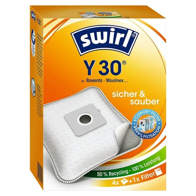 Y30 MicroPor® Plus Staubsaugerbeutel 4 St. - Swirl