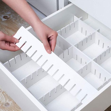 Weiße Schubladeneinsätze, 12 Stück, 39 X 9 Cm, Dick, Pvc, Diy-schubladenorganizer, Modularer Kleiderorganizer Für Schlafzimmer, Badezimmer, Küche, Büro, Aufbewahrung