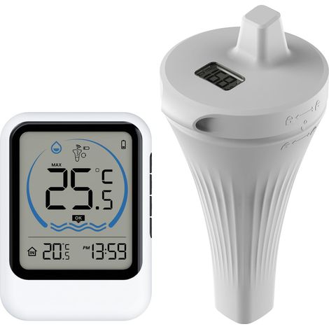 Digitales Schwimmthermometer Mit Lcd-anzeige, Kabelloses Schwimmthermometer, Ip67, Wasserthermometer Für Schwimmbäder, Whirlpools, Spas