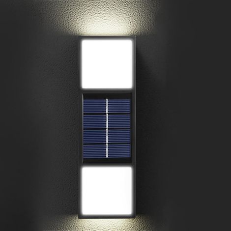 Solar-wandleuchte Für Den Außenbereich, Wasserdichte, Wiederaufladbare Acryl-wandleuchte Mit Auf- Und Abwärtsbewegung Für Treppen, Terrasse, Garten, Zäune Und Stufen (weißes Licht)